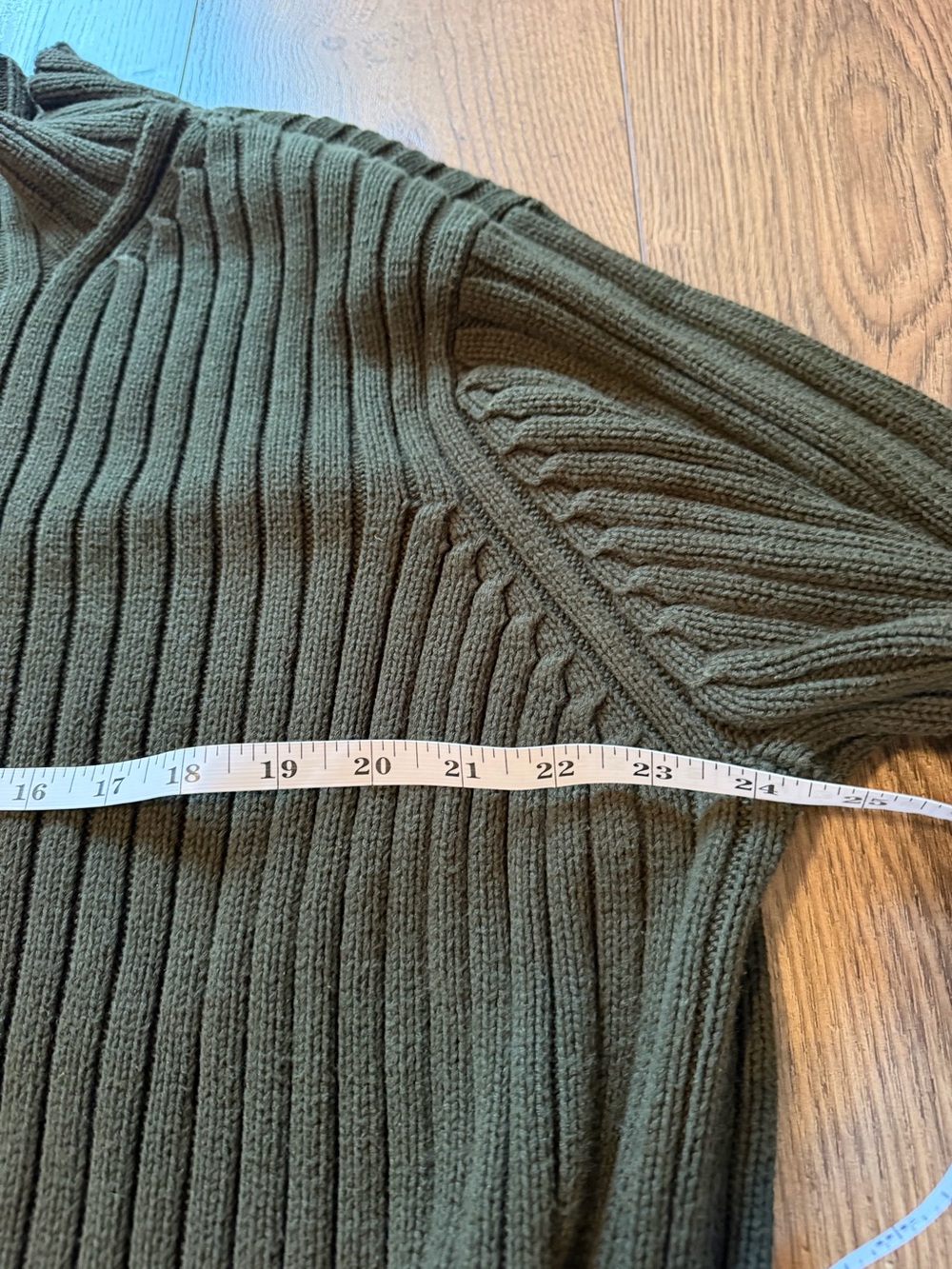 EUC Lauren Ralph Lauren Olive Green Ribbed Mock Neck Cotton Sweater Size 3X - Picture 5 of 8
